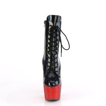 BEJEWELED-1020-7 Luxusní kotníkové kozačky Pleaser Pleaser - přední pohled BEJEWELED-1020-7 Luxusní kotníkové kozačky Pleaser Pleaser - přední pohled
