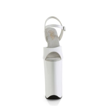 BEYOND-009 Bílé erotické sandály Pleaser - přední pohled BEYOND-009 Bílé erotické sandály Pleaser - přední pohled