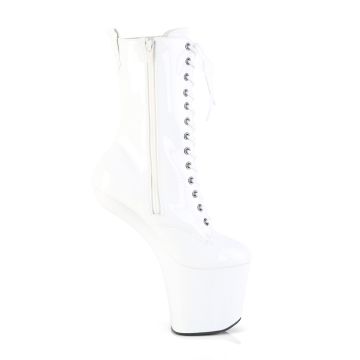 CRAZE-1040 Bílé erotické kozačky Pleaser - vnější pohled CRAZE-1040 Bílé erotické kozačky Pleaser - vnější pohled