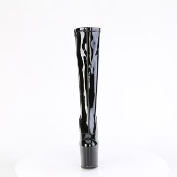 CRAZE-2000 Černé erotické kozačky Pleaser - přední pohled CRAZE-2000 Černé erotické kozačky Pleaser - přední pohled