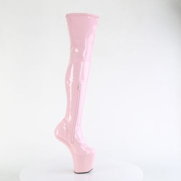 CRAZE-3000 Růžové erotické kozačky Pleaser - vnější pohled