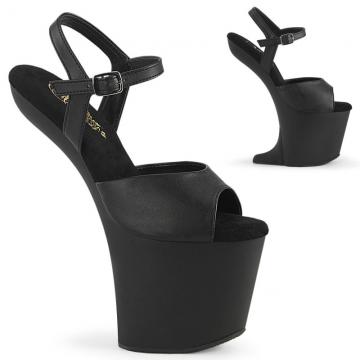 CRAZE-809 Černé matné sexy sandály
