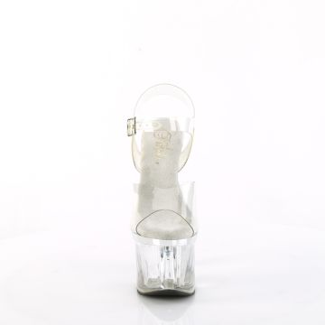 ESTEEM-708 Průhledné sexy boty Pleaser - přední pohled ESTEEM-708 Průhledné sexy boty Pleaser - přední pohled