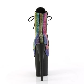 FLAMINGO-1020RS Duhové kozačky Pleaser Pleaser - zadní pohled FLAMINGO-1020RS Duhové kozačky Pleaser Pleaser - zadní pohled