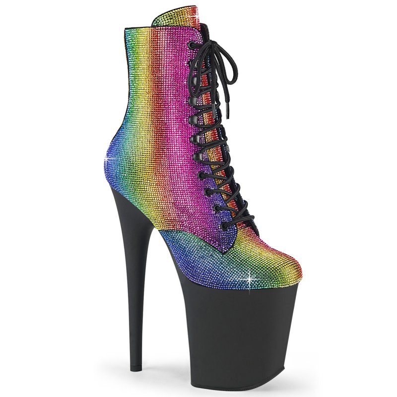 FLAMINGO-1020RS Duhové kozačky Pleaser