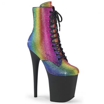 FLAMINGO-1020RS Duhové kozačky Pleaser