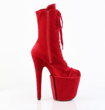 FLAMINGO-1045VEL Červené kozačky Pleaser Pleaser - vnější pohled FLAMINGO-1045VEL Červené kozačky Pleaser Pleaser - vnější pohled