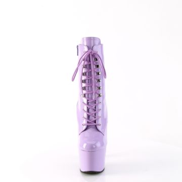 ADORE-1020 Levandulové kotníkové kozačky Pleaser - přední pohled ADORE-1020 Levandulové kotníkové kozačky Pleaser - přední pohled