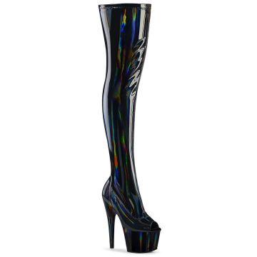 Kozačky pro dominy ADORE-3011HWR Černé sexy Pleaser
