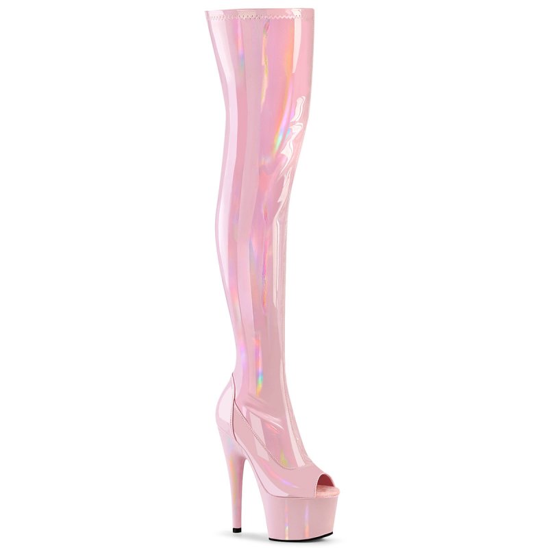 ADORE-3011HWR Růžové sexy kozačky