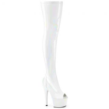 ADORE-3011HWR Bílé sexy kozačky