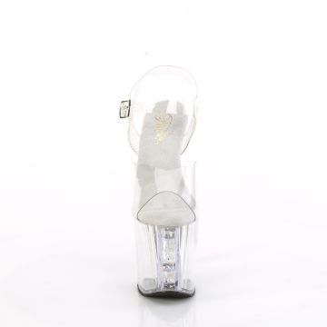 ENCHANT-708AQUA-02 Sexy sandály Pleaser Pleaser - přední pohled