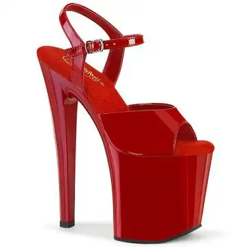 ENCHANT-709 Červené sexy sandály Pleaser