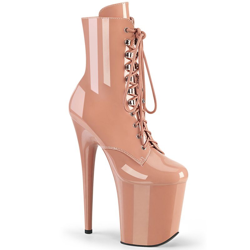 FLAMINGO-1020 Sexy ruměncové kotníkové kozačky