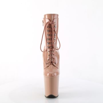 FLAMINGO-1020 Sexy ruměncové kotníkové kozačky Pleaser - přední pohled