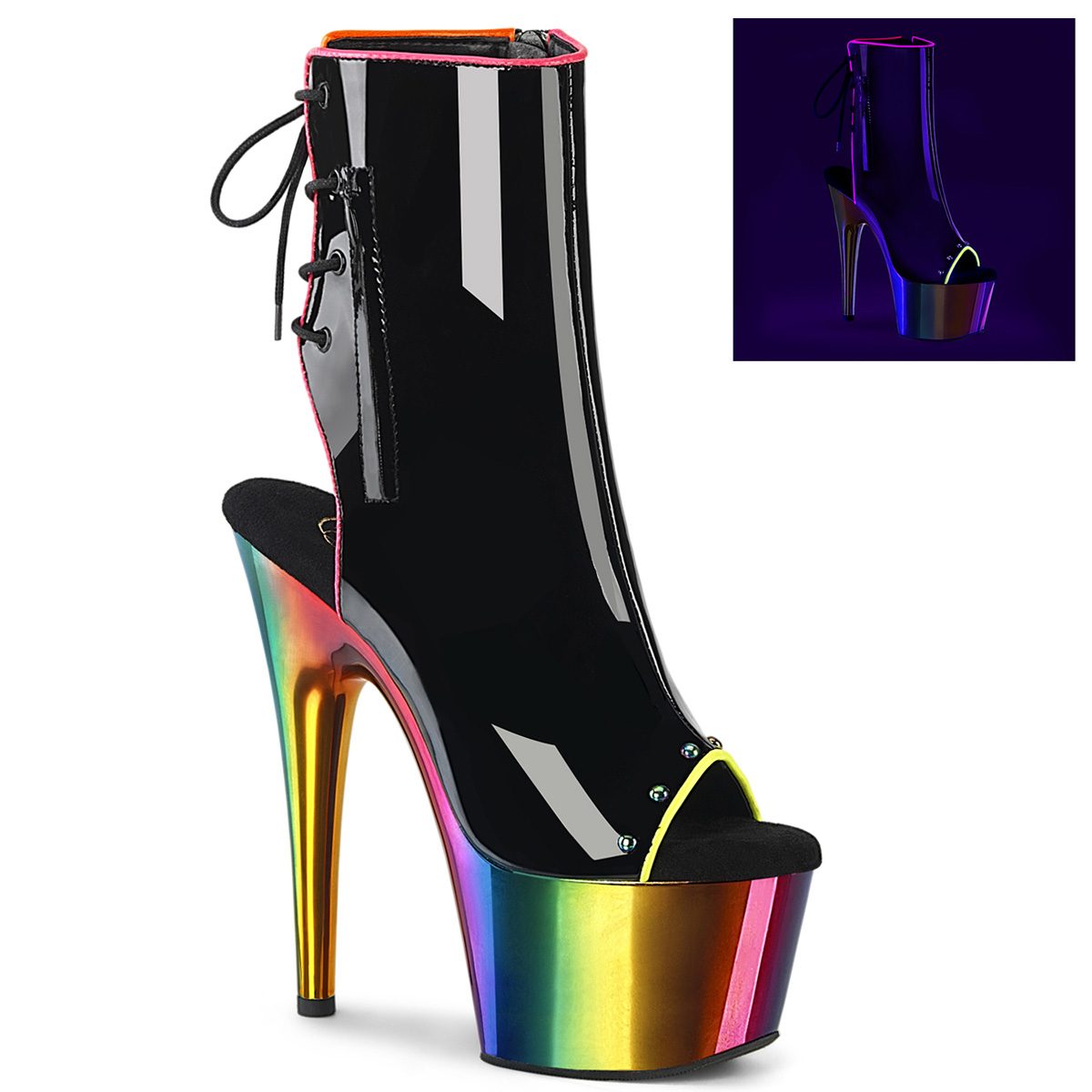 ADORE-1018RC-02 Sexy kotníkové kozačky | ADORE-1018RC-02 Pleaser