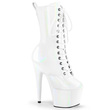 Boty v nadměrné velikosti ADORE-1040WR-HG Bílé kozačky Pleaser