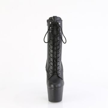 ADORE-1049WR Černé matné kozačky Pleaser Pleaser - přední pohled ADORE-1049WR Černé matné kozačky Pleaser Pleaser - přední pohled