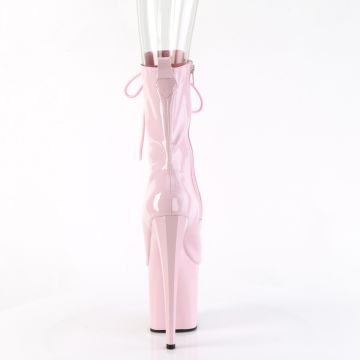 ENCHANT-1041 Růžové kozačky Pleaser Pleaser - zadní pohled