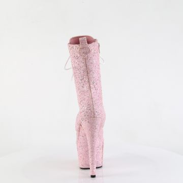 ADORE-1040GR Sexy růžové kotníčkové kozačky Pleaser - zadní pohled ADORE-1040GR Sexy růžové kotníčkové kozačky Pleaser - zadní pohled