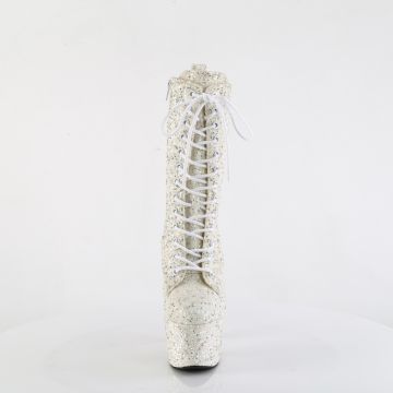 ADORE-1040GR Sexy kotníčkové kozačky Pleaser - přední pohled ADORE-1040GR Sexy kotníčkové kozačky Pleaser - přední pohled