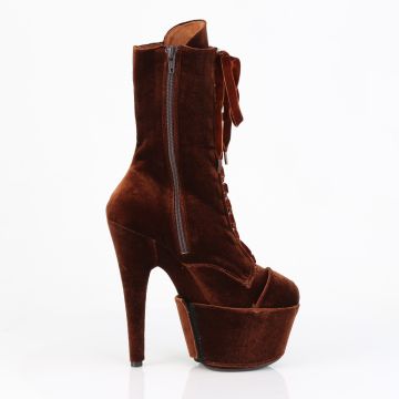 ADORE-1045VEL Hnědé taneční kozačky Pleaser - vnější pohled ADORE-1045VEL Hnědé taneční kozačky Pleaser - vnější pohled