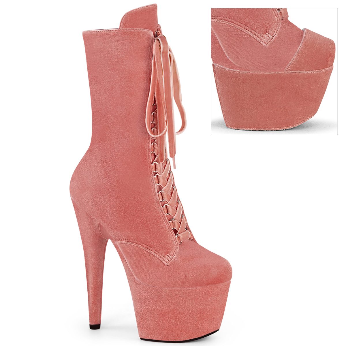 ADORE-1045VEL Růžové taneční kozačky | ADORE-1045VEL Pleaser