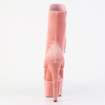 ADORE-1045VEL Růžové taneční kozačky Pleaser - zadní pohled ADORE-1045VEL Růžové taneční kozačky Pleaser - zadní pohled