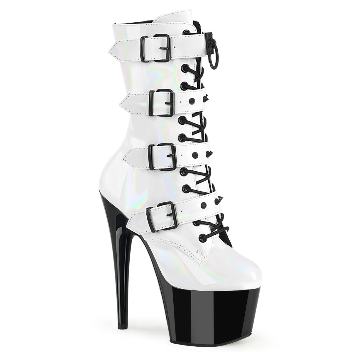 ADORE-1046TT Bílé kotníkové kozačky | ADORE-1046TT Pleaser