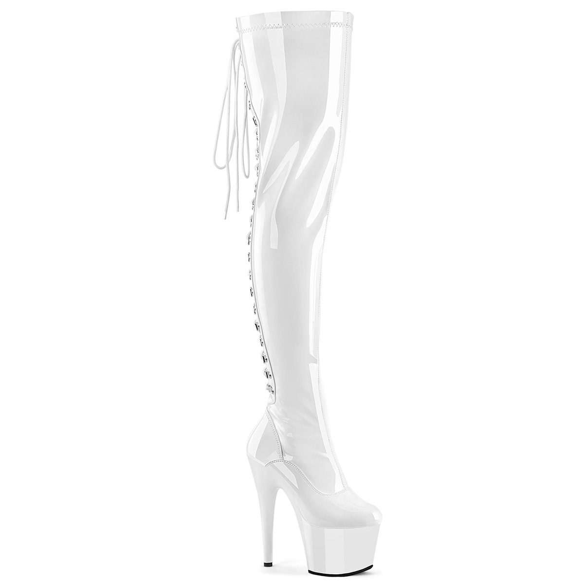 ADORE-3063 Bílé kozačky na stehna | ADORE-3063 Pleaser