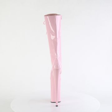 BEYOND-2020 Růžové sexy kozačky Pleaser - zadní pohled