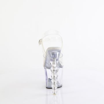 BLISS-708 Sexy průhledné sandály Pleaser - zadní pohled