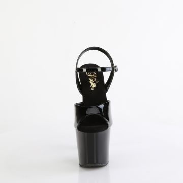 BLISS-709 Černé sexy boty Pleaser Pleaser - přední pohled BLISS-709 Černé sexy boty Pleaser Pleaser - přední pohled