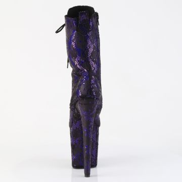 FLAMINGO-1040SPF Modré pole kozačky Pleaser - zadní pohled