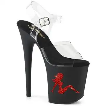 FLAMINGO-808TGRS Sexy sandály Pleaser