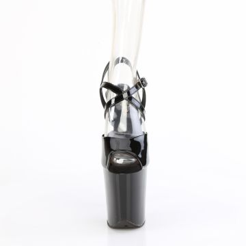 FLAMINGO-824 Páskové černé boty Pleaser Pleaser - přední pohled FLAMINGO-824 Páskové černé boty Pleaser Pleaser - přední pohled