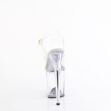 TREASURE-808FLA Průhledné boty Pleaser Pleaser - zadní pohled TREASURE-808FLA Průhledné boty Pleaser Pleaser - zadní pohled