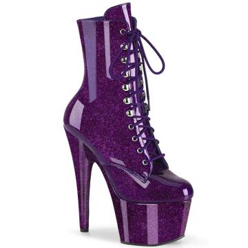 ADORE-1020GP Fialové kotníčkové kozačky