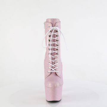 ADORE-1020SDG Růžové kotníčkové kozačky Pleaser - přední pohled ADORE-1020SDG Růžové kotníčkové kozačky Pleaser - přední pohled