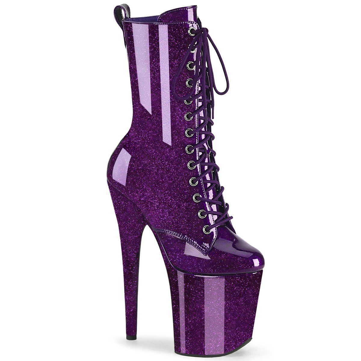 FLAMINGO-1040GP Fialové kotníkové kozačky | FLAMINGO-1040GP Pleaser