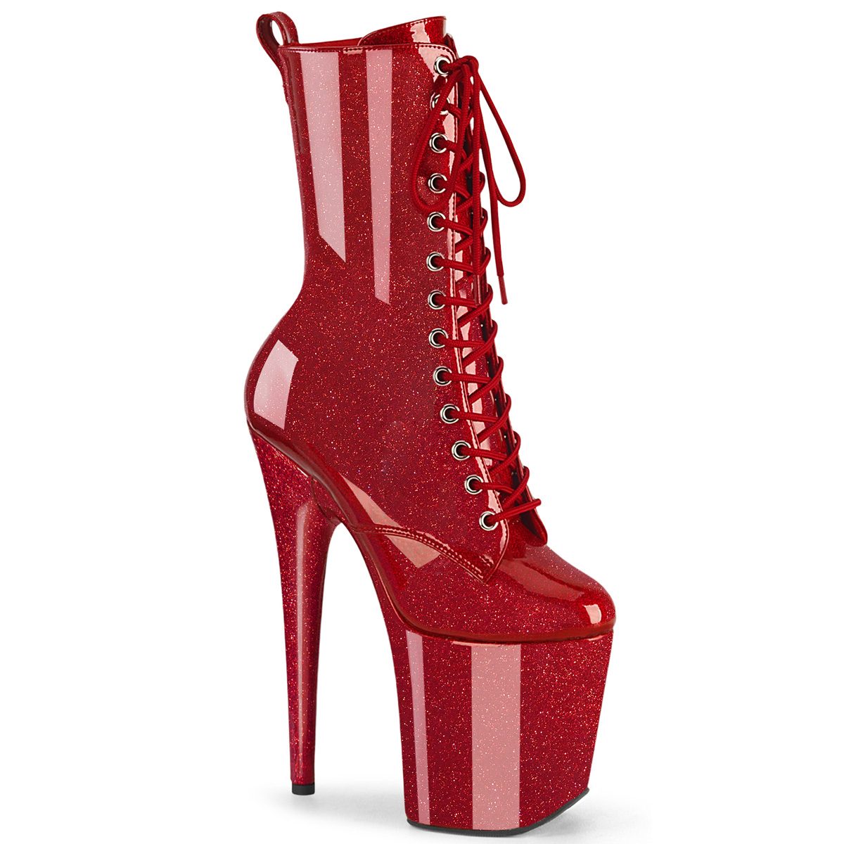 FLAMINGO-1040GP Červené kotníkové kozačky | FLAMINGO-1040GP Pleaser