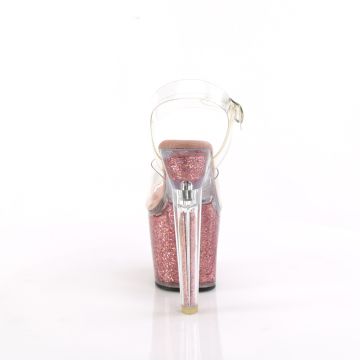 LOVESICK-708SG Růžové sexy boty Pleaser Pleaser - zadní pohled