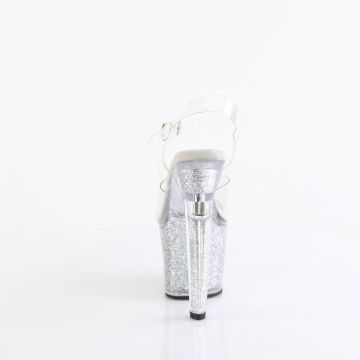 LOVESICK-708SG Stříbrné sexy boty Pleaser Pleaser - zadní pohled LOVESICK-708SG Stříbrné sexy boty Pleaser Pleaser - zadní pohled