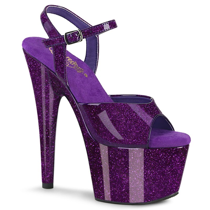 ADORE-709GP Fialové sandály Pleaser