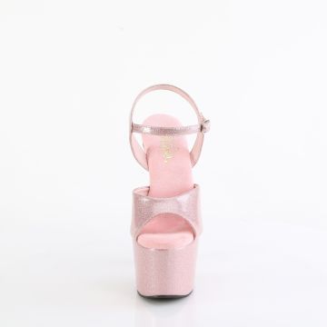 ADORE-709GP Růžové sandály Pleaser Pleaser - přední pohled ADORE-709GP Růžové sandály Pleaser Pleaser - přední pohled