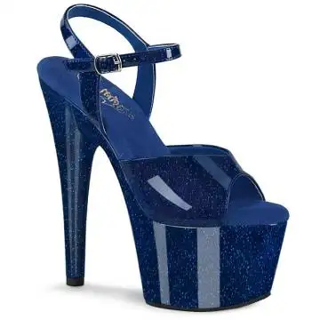 ADORE-709GP Modré sandály Pleaser