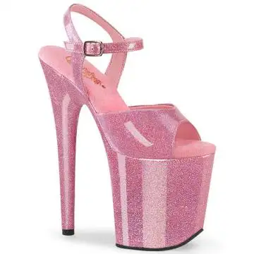 FLAMINGO-809GP Růžové sandály Pleaser