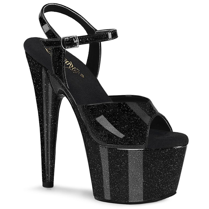 ADORE-709GP Černé sandály Pleaser