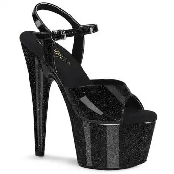 ADORE-709GP Černé sandály Pleaser