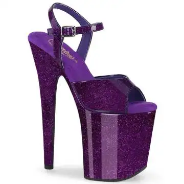 FLAMINGO-809GP Fialové sandály Pleaser